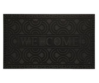 Изтривалка, За входна врата, Надпис Welcome, Каучук, 75х45 см, Черен