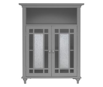 Dulap Cu Usa Dubla, Teamson Home, Finisaj Gri/86.4 X 67.3 X 30.5
