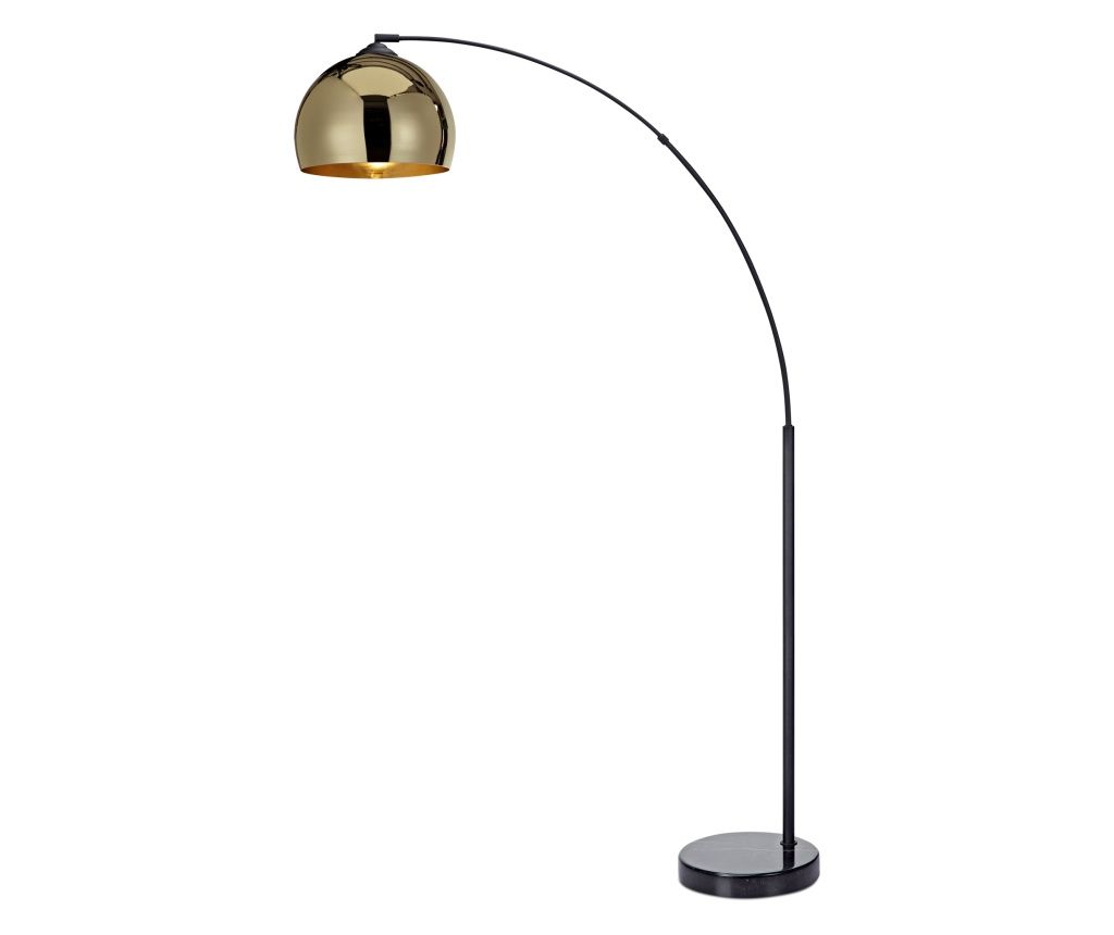 Teamson Home Black/Gold Marble Base Floor Lamp