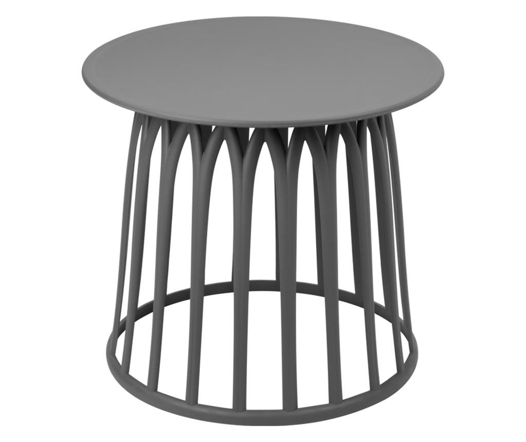 RAKI OSHU Masuta cafea gri rotunda, D50xh45cm, polipropilena