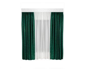 Set de 2 draperii semiopace,verde,DolceSara034,cu rejansa,200x250