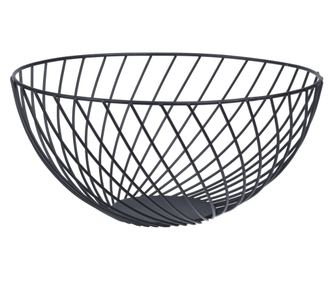 Cos metalic pentru fructe, negru, 25x13.5 cm