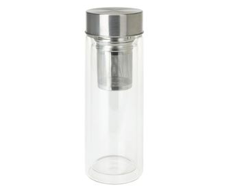 Recipient sticla borosilicat, cu capac inox, 300 ml