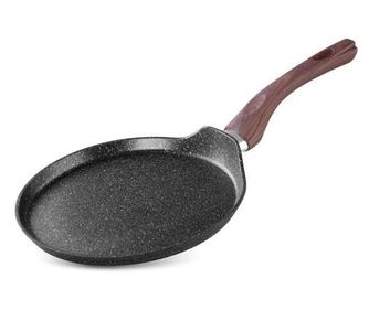 Tava za palačinke, 25 cm, aluminij, indukcija, neprianjajuća, Black Marble Line, Home