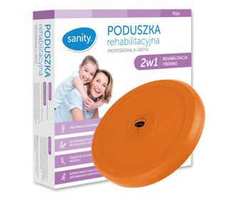 Perna Sanity 2 in 1 pentru reabilitare si antrenare, suprafata anti-alunecare, greutate maxima 260 kg, diametru 35 cm, Portocali