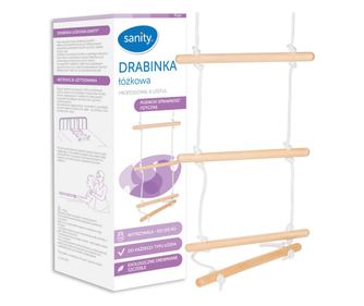 Scara de pat Sanity pentru reabilitare, rezistenta, 6 trepte din lemn ecologic, greutate maxima 150 kg, 180 cm lungime