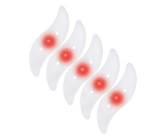5 db Mercaton® LED környezeti lámpa készlet 3 világítási móddal a kerékpár küllőihez, piros