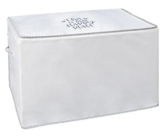 Cutie Depozitare cu fermoar,75 x 45 x 45 cm, Alb