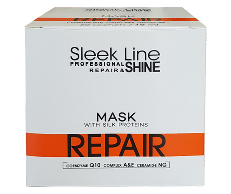 SLEEK LINE - Masca REPARATOARE - par deteriorat, Set 50 Plicuri x 10ml