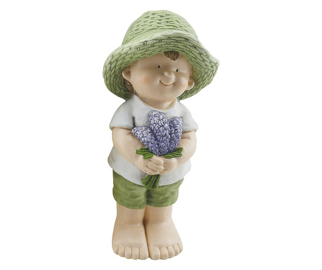 Figurina baietel cu buchetel de lavanda 43 cm