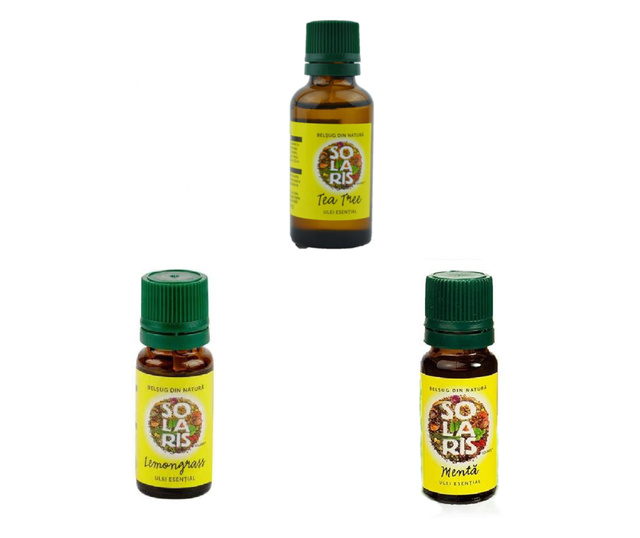 Set Difuzor Aroma Terapie tip Umidificator si 3 uleiuri esentiale