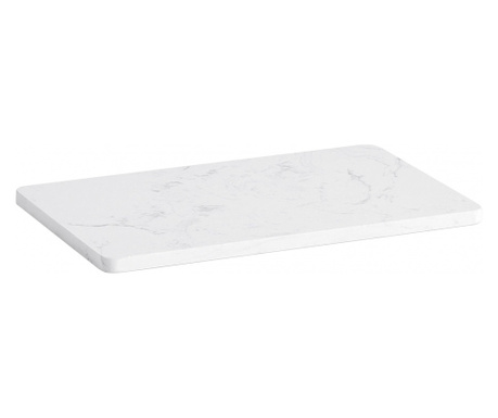 Zeller tálalótál, márvány, 28x18x1 cm, fehér