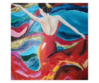 "Flamenco" reprodukcija slikanja z akrilnim barvami Contemporary Art 70х90см