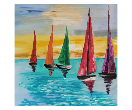 "Boats" originalna oljna slika в сет Contemporary Art 60х60см