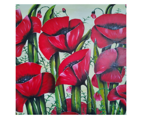 "Red flowers" originalna oljna slika Contemporary Art 90х80см