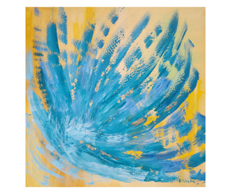 "Blue poppy" reprodukcija slikanja z akrilnim barvami Abstract 70x70см