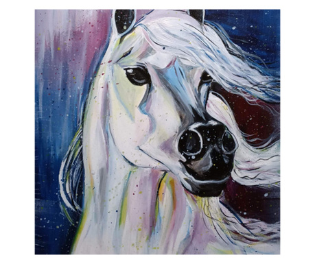 "Horse в bel" originalno slikanje z akrilnim barvami Horses 40х50см