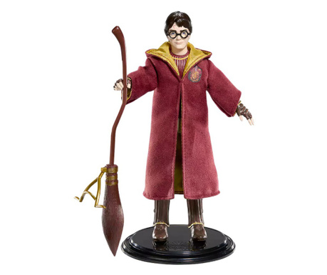 IdeallStore® csuklós Harry Potter figura, kviddicskereső, gyűjtői kiadás, 18 cm, állvánnyal együtt