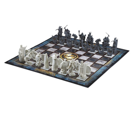 A Gyűrűk Ura sakkjáték, Középföld Csata, 47x47 cm, műgyanta, többszínű