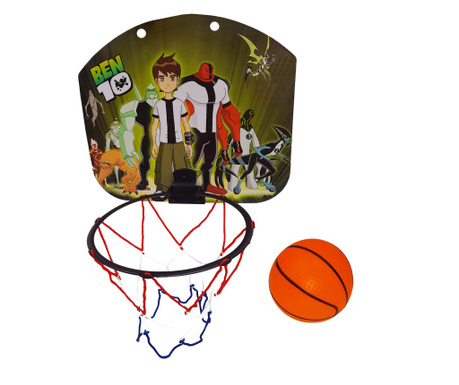 IdeallStore® комплект за мини баскетбол, издание на Ben 10, пластмаса, включена топка