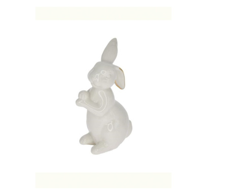 Figurina iepuras alb, 5,8x4,1x8,7 cm