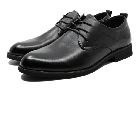 Pantofi Eldemas eleganți negri din piele naturală-40