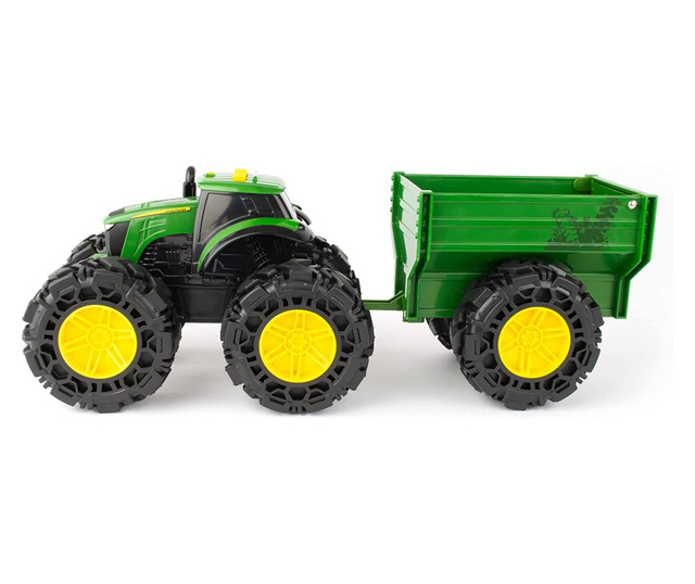 JOHN DEERE Monster Treads Трактор с Чудовищни гуми с Ремарке, 3г+, 47353