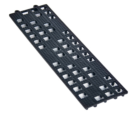 RAKI Bar mat/covor bar antiderapant pentru pahare, 31x9xh1,2cm, plastic, negru