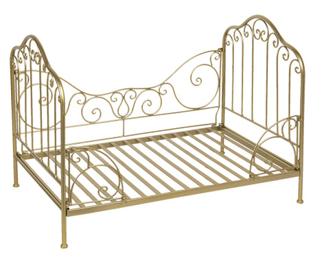 Zlatni željezni krevet za životinje 80x53x58 cm
