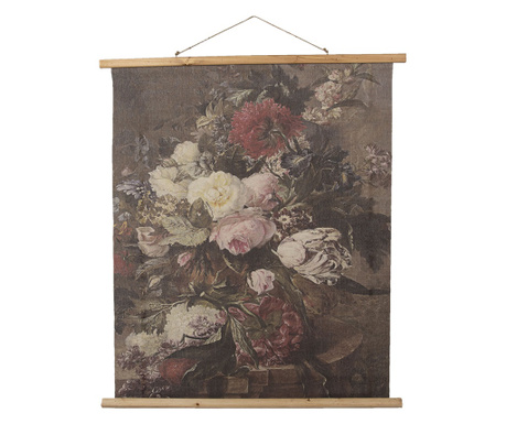Tekstilna zidna dekoracija Cvijeće 80 x 2 x 100 cm