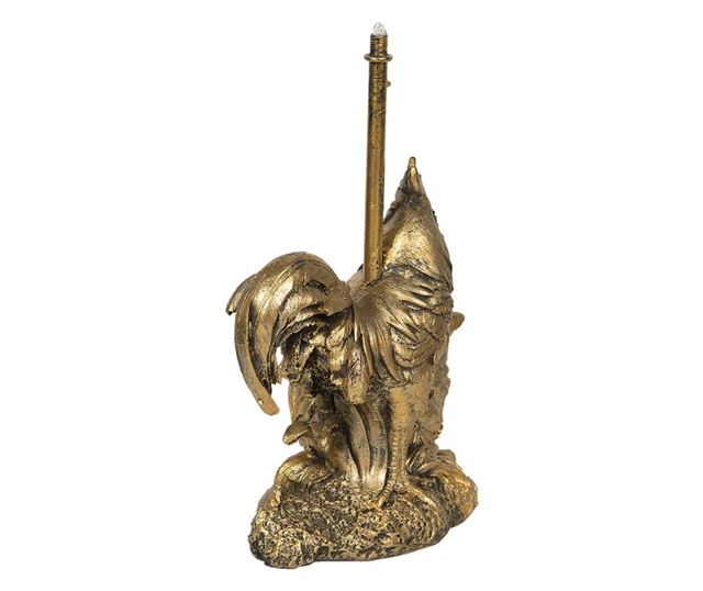 Arany polirezin kakas figurák LED-del 14x9x21 cm