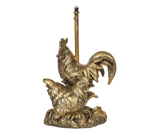 Arany polirezin kakas figurák LED-del 14x9x21 cm