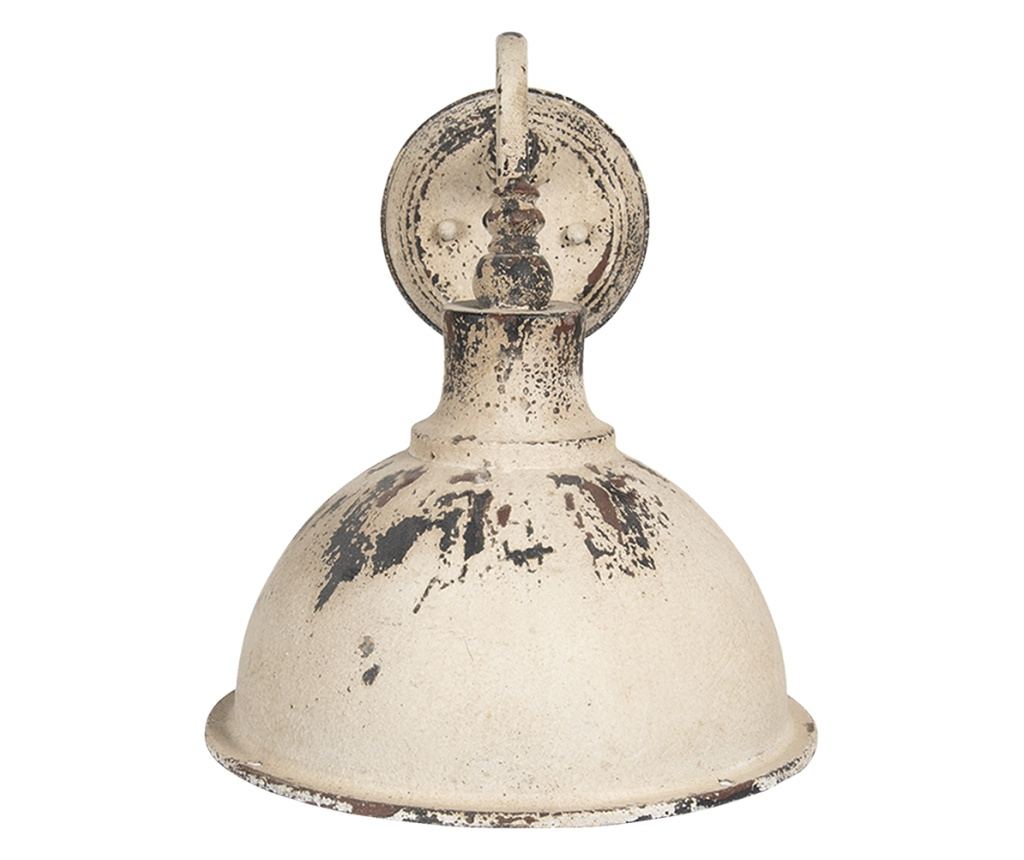 Antikna bijela željezna zidna svjetiljka 43x28x31 cm - 2