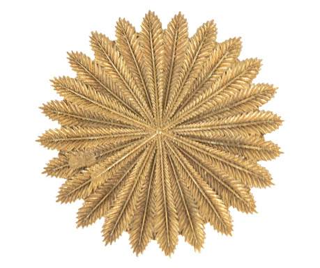 Zlatni ukrasni pladanj od poliresina 20x2 cm