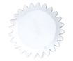 Tava decorativa polirasina alba aurie 20x1 cm