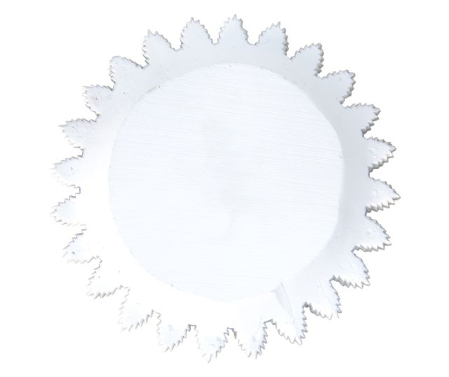 Tava decorativa polirasina alba aurie 20x1 cm
