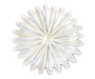 Tava decorativa polirasina alba aurie 25x1 cm