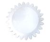 Tava decorativa polirasina alba aurie 25x1 cm