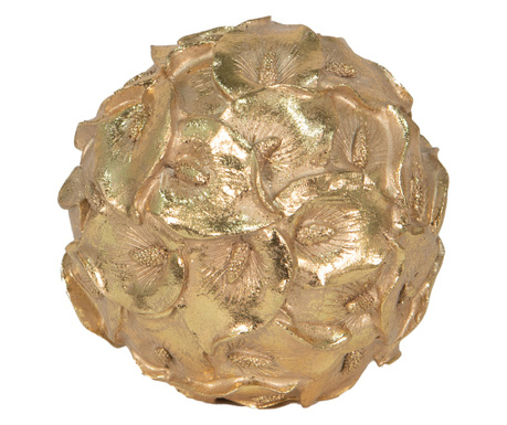 4db arany polirezin díszgömb készlet 10 cm
