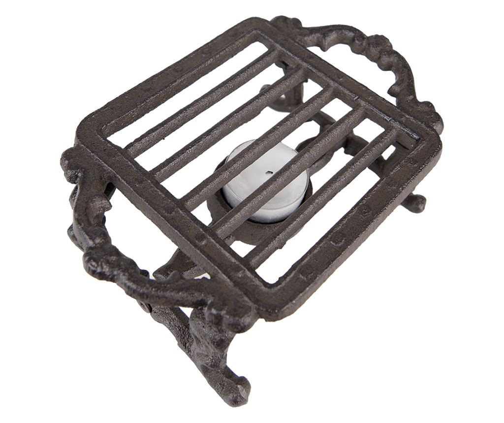 Set od 2 smeđa željezna grijača za hranu 19x12x7 cm - 2