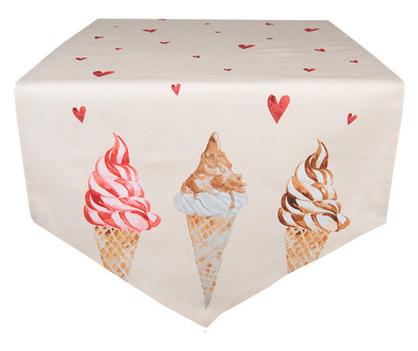 Ice Creams pamut asztali futószalag 50x160 cm