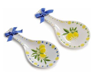 Set od 4 keramička držača za žlice Dekoracija limun 10,5x24 cm