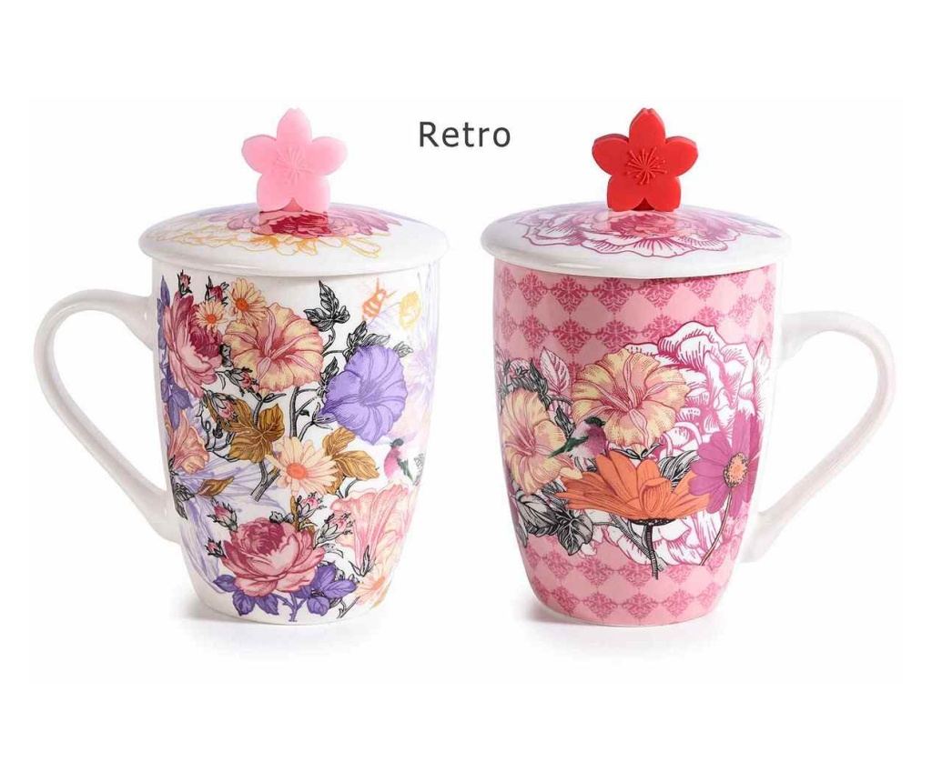 Set od 4 porculanske šalice 8x10,5 cm, 350 ml - 3