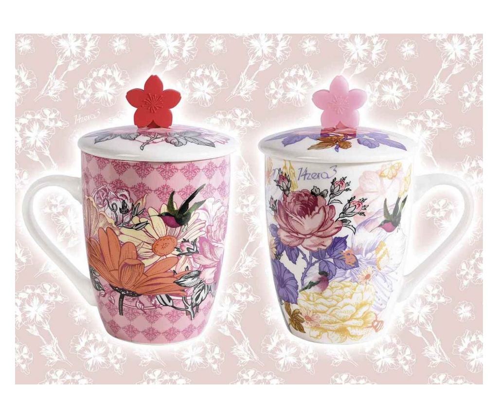 Set od 4 porculanske šalice 8x10,5 cm, 350 ml - 5