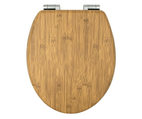 Capac WC AWD MDF Bamboo, universal, cu inchidere lenta, 37 x 45.5 x 4.5 cm