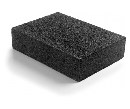 Burete abrasiv Ibili-Flexiform, smirghel, 10x7x2.5 cm, negru