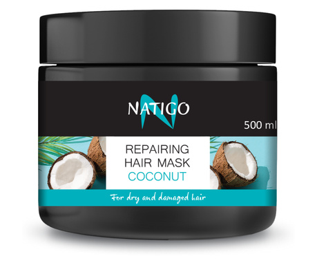 NATIGO - Masca hidratanta pentru par - COCOS, 500ml