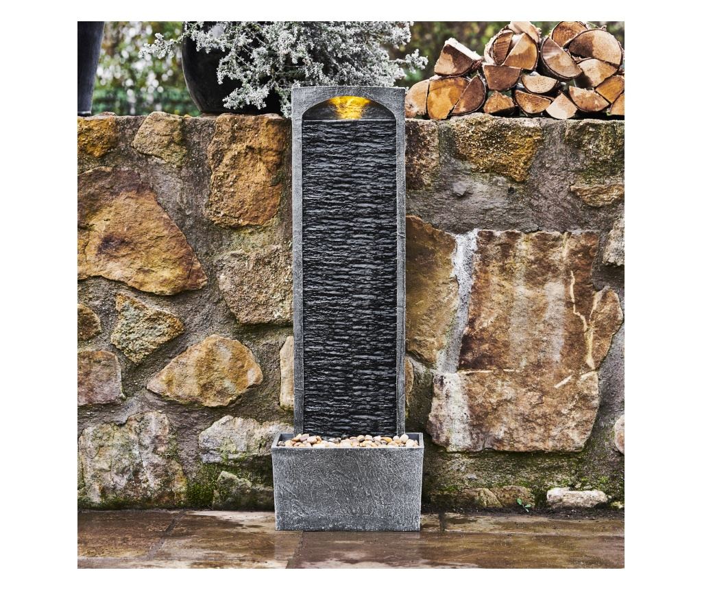 Fantana Cu Finisaj De Piatra, Teamson Home, Led, 98Cm, Gri/Negru - 4