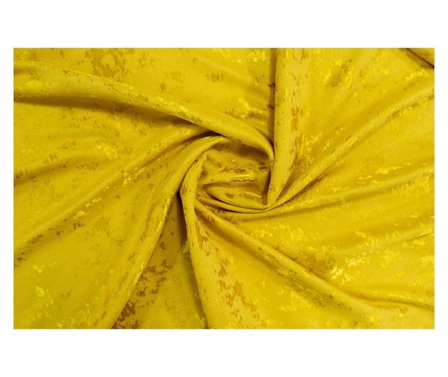 Set de 2 draperii semiopace,galben,DolceSara029,cu rejansa,140x250
