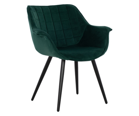 Кресло Бенждамин HM8682.03 цвят черен-зелен